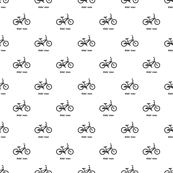 Kids man bike icon, simple style — Stock Vector