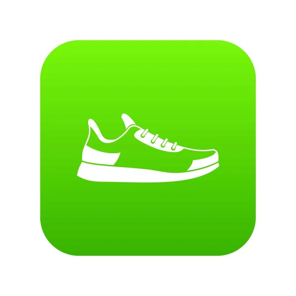 Sneaker ikona zielony cyfrowy — Wektor stockowy