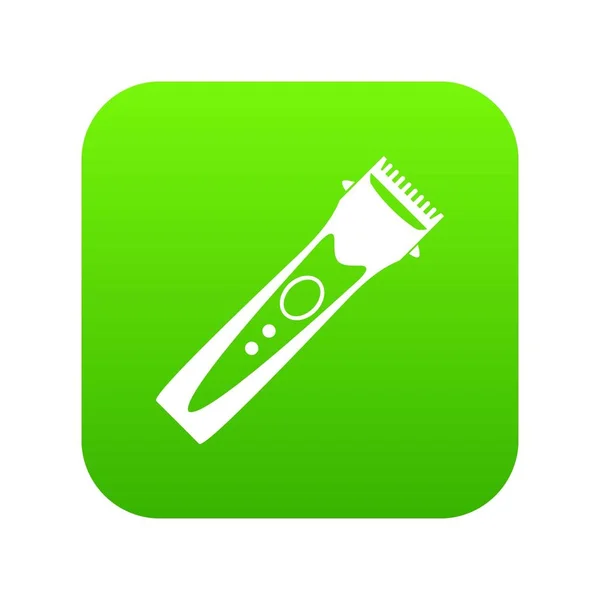 Clipper icono digital verde — Vector de stock