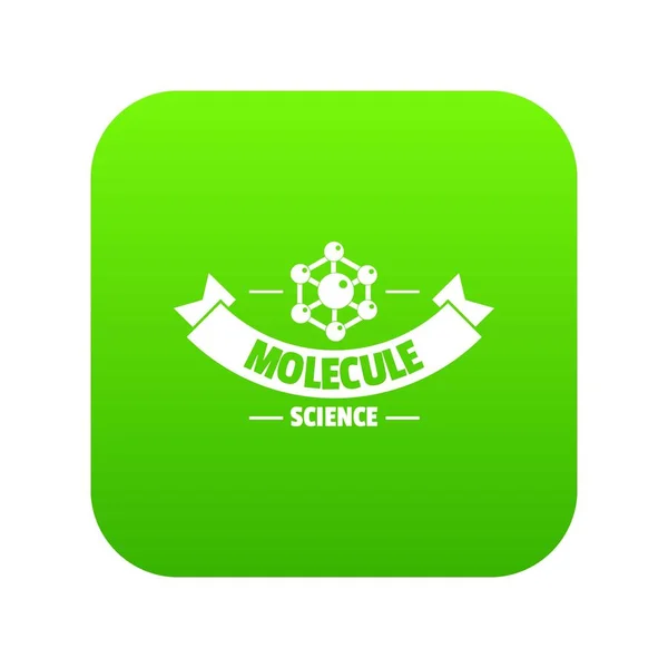 Icona molecolare vettore verde — Vettoriale Stock