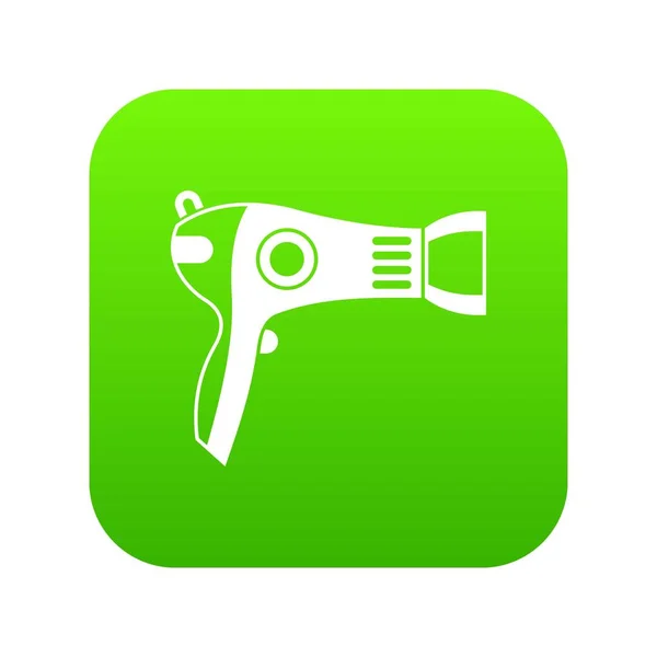 Ícone secador digital verde —  Vetores de Stock