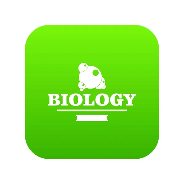 Elem biológia zöld ikon-vektoros — Stock Vector