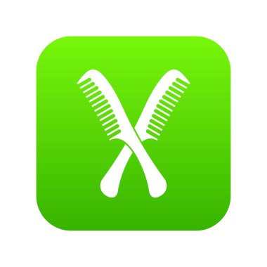 Tarak simgesi dijital yeşil