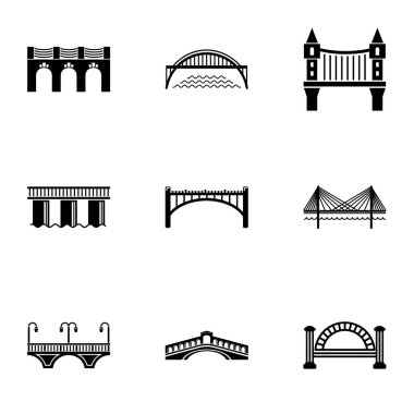 Üstgeçit Icons set, basit tarzı