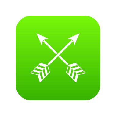 Oklar Lgbt simgesi dijital yeşil beyaz vektör illüstrasyon izole herhangi bir tasarım için