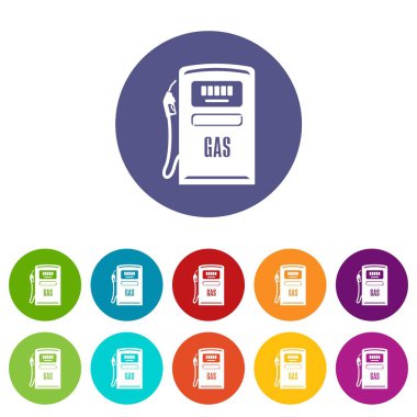 Gaz sütun simgeler vektör renk ayarla