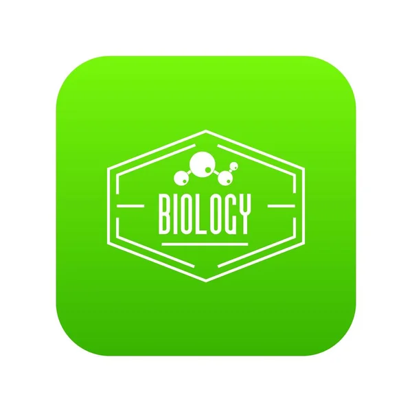 Vektor hijau ikon biologi - Stok Vektor