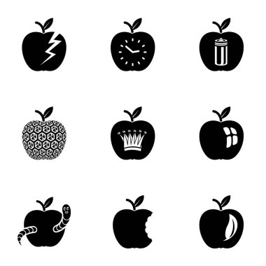 Apple Dünya Icons set, basit tarzı