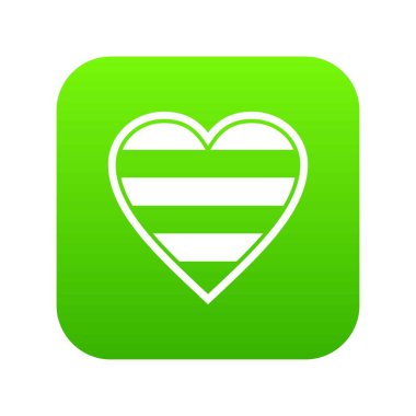 Kalp Lgbt simgesi dijital yeşil