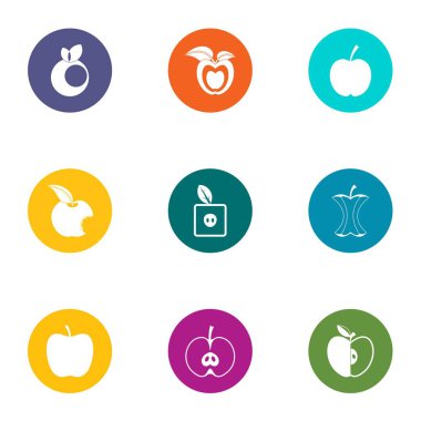 Apple Aperatif simgeler ayarla, stil düz