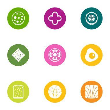 Beefburger bölümü simgeler ayarla, stil düz