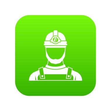 Erkek madenci simgesi dijital yeşil