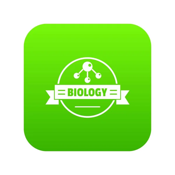 Vektor hijau ikon kedokteran biologi - Stok Vektor