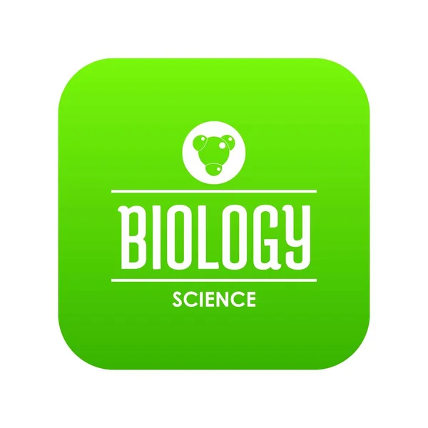 Vektor hijau ikon biologi struktur - Stok Vektor