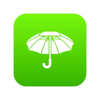 Büyük şemsiye yeşil simge vektör