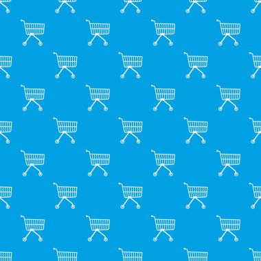 Küçük arabası desen vektör kesintisiz mavi