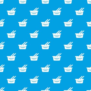 Dükkanı desen vektör kesintisiz mavi tekrar herhangi bir kullanım için sepeti