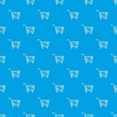 Yüzde arabası desen vektör kesintisiz mavi