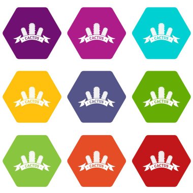 9 vektör houseplant Icons set