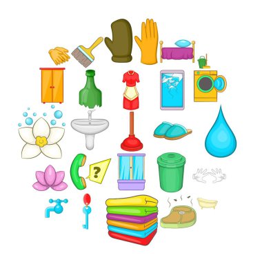 Yaygın Icons set, karikatür tarzı