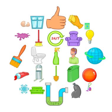 Hizmet alt simgeler ayarla, tarzı çizgi film