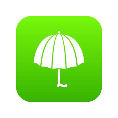 Moda şemsiye yeşil simge vektör