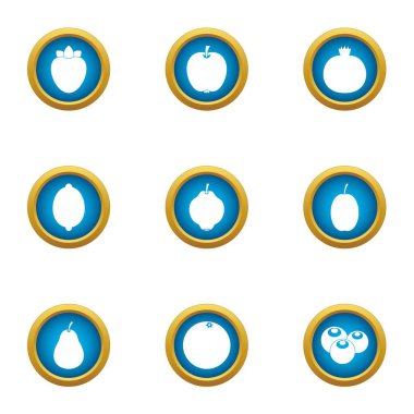 Embriyo Icons set, düz stil