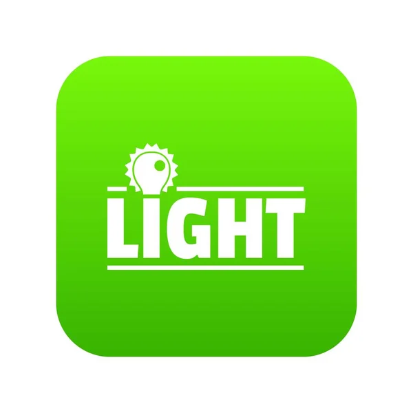 Icône ampoule vecteur vert — Image vectorielle