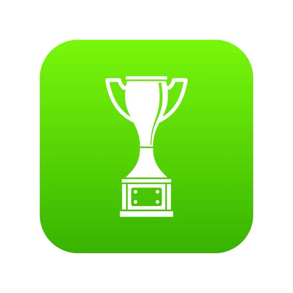 Cup icon digital green — Stock Vector