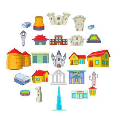 Oluşumu Icons set, karikatür tarzı