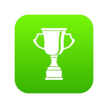 Kupa kazanmak simgesi dijital yeşil