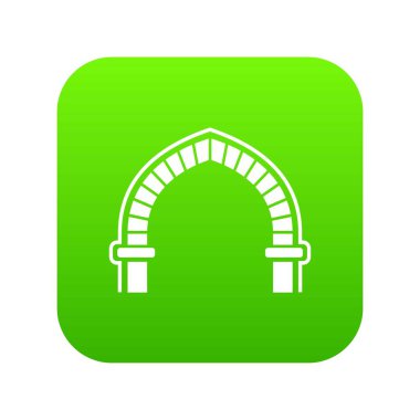 Antik kemer simge yeşil vektör