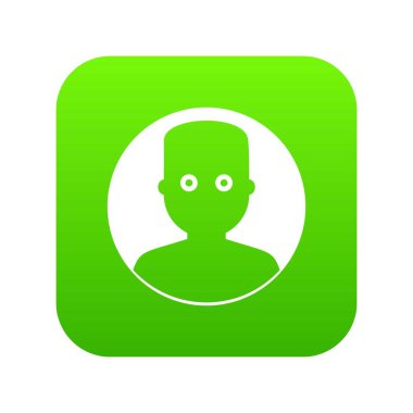 Karanlık simgesi dijital yeşil adam