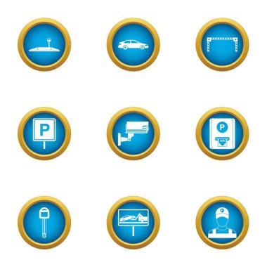 Güvenilir Park simgeler ayarla, stil düz