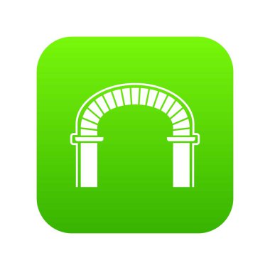 Duvar yapısı yeşil simge vektör