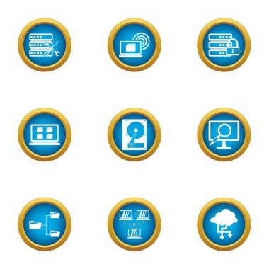 Veri yolu simgeler ayarla, stil düz