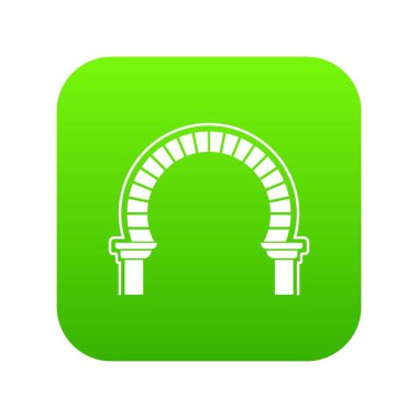 Eğri kemer simge yeşil vektör