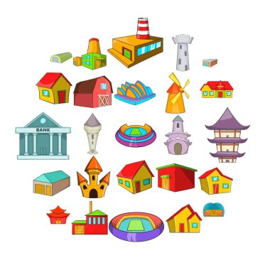 Çerçeve Icons set, karikatür tarzı