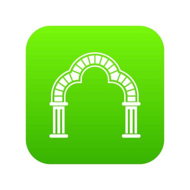 Giriş kemer simge yeşil vektör