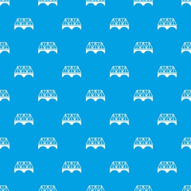 Demiryolu kemer köprü desen vektör kesintisiz mavi
