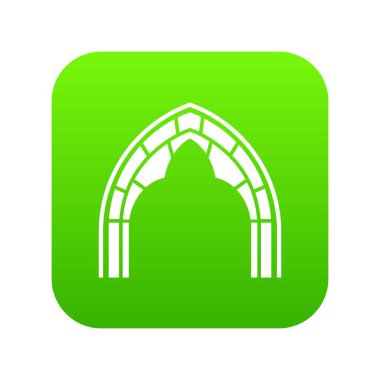 İnşaat kemer yeşil simge vektör