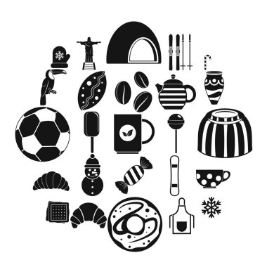 Bar Icons set, basit tarzı