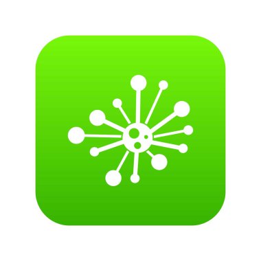 Yuvarlak bakteriler simgesi dijital yeşil