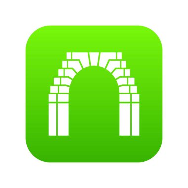 Yeşil simge vektör tuğla kemer