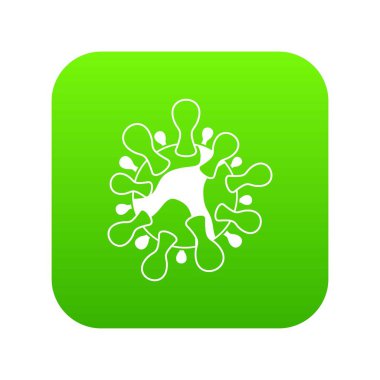 AIDS virüsü simgesi dijital yeşil