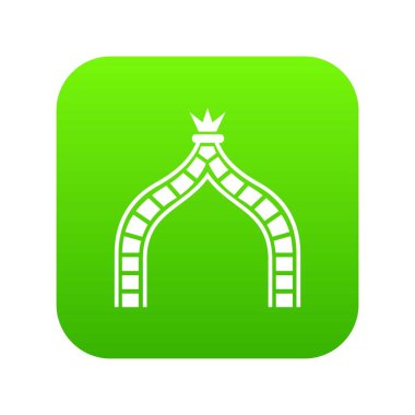 Antik kemer simge yeşil vektör