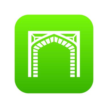 Kapı yeşil simge vektör