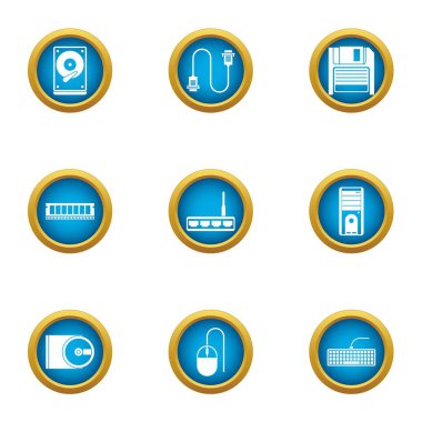 Sürücü simgeler kümesi, düz stil