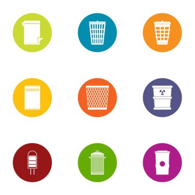 Toz Icons set, düz stil