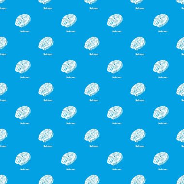 Somon desen vektör kesintisiz mavi